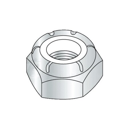 Newport Fasteners Nylon Insert Lock Nut, 1-1/2"-6, Steel, Grade A, Zinc Plated, 10 PK 272910-PR-10